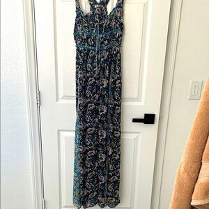 Free People Floral Maxi Dress with Blue and Yellow